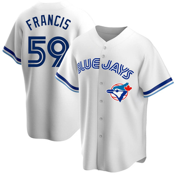 Bowden Francis Youth Replica Toronto Blue Jays White Home Cooperstown Collection Jersey