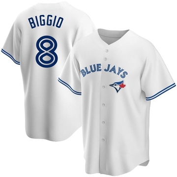 Cavan Biggio Men's Replica Toronto Blue Jays White Home Jersey