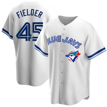 Cecil Fielder Men's Replica Toronto Blue Jays White Home Cooperstown Collection Jersey