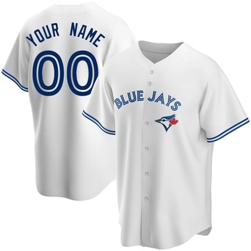 Custom Men's Replica Toronto Blue Jays White Home Jersey