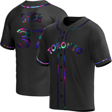 Dave Stieb Men's Replica Toronto Blue Jays Black Holographic Alternate Jersey