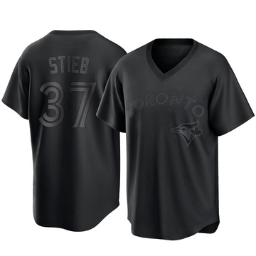 Dave Stieb Men's Replica Toronto Blue Jays Black Pitch Fashion Jersey