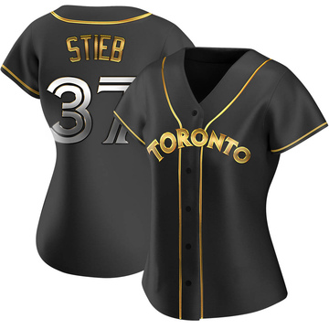 Dave Stieb Women's Replica Toronto Blue Jays Black Golden Alternate Jersey