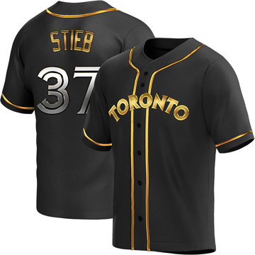 Dave Stieb Youth Replica Toronto Blue Jays Black Golden Alternate Jersey