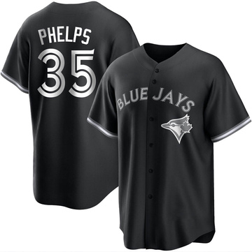 David Phelps Youth Replica Toronto Blue Jays Black/White Jersey