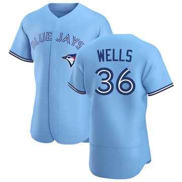 David Wells Men's Authentic Toronto Blue Jays Blue Powder Alternate Jersey