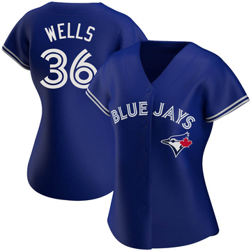 David Wells Women's Authentic Toronto Blue Jays Royal Alternate Jersey