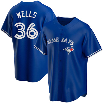 David Wells Youth Replica Toronto Blue Jays Royal Alternate Jersey