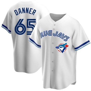 Hagen Danner Youth Replica Toronto Blue Jays White Home Cooperstown Collection Jersey