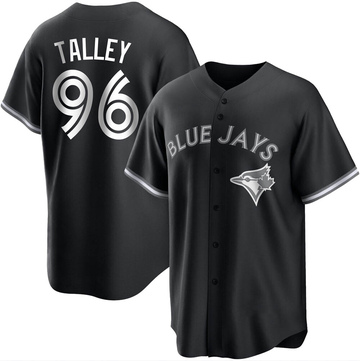 Jason Michael Talley Men's Replica Toronto Blue Jays Black/White Jersey