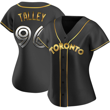 Jason Michael Talley Women's Replica Toronto Blue Jays Black Golden Alternate Jersey