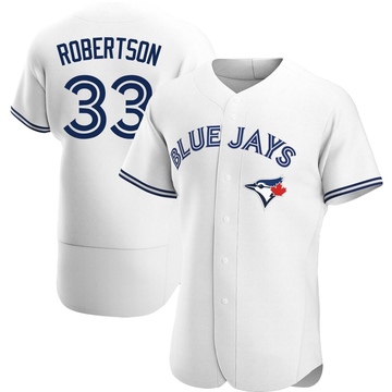 Nick Robertson Men's Authentic Toronto Blue Jays White Home Jersey