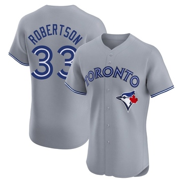 Nick Robertson Men's Elite Toronto Blue Jays Gray Road Jersey
