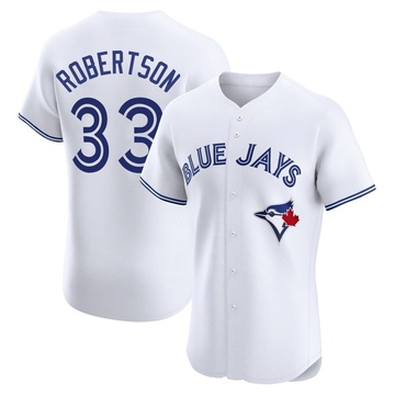Nick Robertson Men's Elite Toronto Blue Jays White Home Jersey