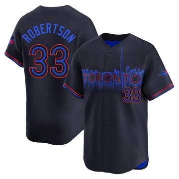 Nick Robertson Men's Limited Toronto Blue Jays Black 2024 City Connect Jersey