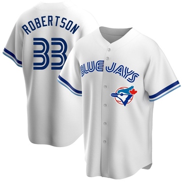 Nick Robertson Men's Replica Toronto Blue Jays White Home Cooperstown Collection Jersey