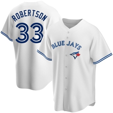 Nick Robertson Men's Replica Toronto Blue Jays White Home Jersey