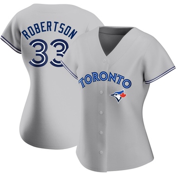 Nick Robertson Women's Authentic Toronto Blue Jays Gray Road Jersey