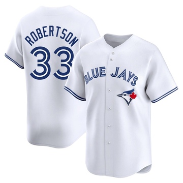 Nick Robertson Youth Limited Toronto Blue Jays White Home Jersey