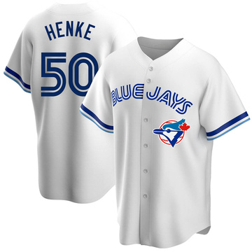 Tom Henke Youth Replica Toronto Blue Jays White Home Cooperstown Collection Jersey