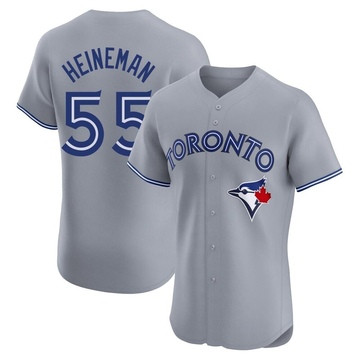 Tyler Heineman Men's Elite Toronto Blue Jays Gray Road Jersey