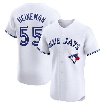 Tyler Heineman Men's Elite Toronto Blue Jays White Home Jersey