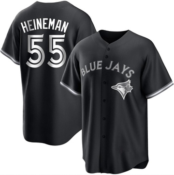Tyler Heineman Men's Replica Toronto Blue Jays Black/White Jersey
