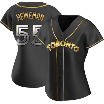 Tyler Heineman Women's Replica Toronto Blue Jays Black Golden Alternate Jersey