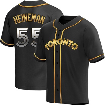 Tyler Heineman Youth Replica Toronto Blue Jays Black Golden Alternate Jersey