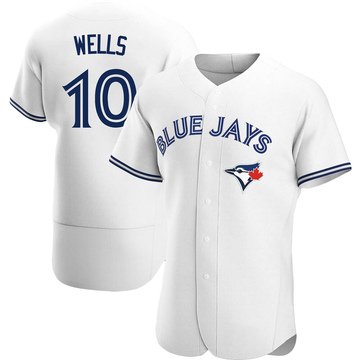 Vernon Wells Men's Authentic Toronto Blue Jays White Home Jersey