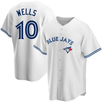 Vernon Wells Men's Replica Toronto Blue Jays White Home Jersey